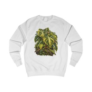 Alocasia Black Velvet Golden Variegated Botanical Art Unisex Sweatshirt