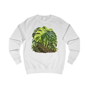 Monstera Electro Light Botanical Art Unisex Sweatshirt