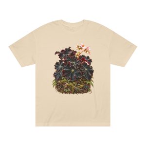 Dark Leaf Begonia Botanical Unisex T-Shirt