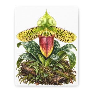 Lady's Slipper Matte Stretched Art