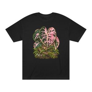Pink Alocasia Botanical Unisex T-Shirt