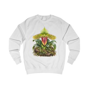 Lady Slipper Orchid Floral Art Unisex Sweatshirt