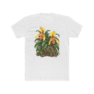Yellow Lady Slipper Orchid Botanical Art Unisex T-Shirt