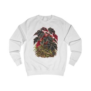 Begonia Black Velvet Botanical Art Unisex Sweatshirt