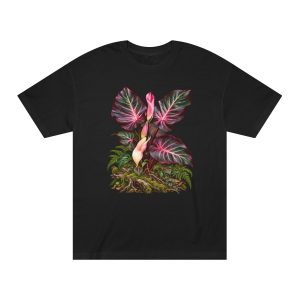 Alocasia Chantrieri Pink Botanical Unisex T-Shirt