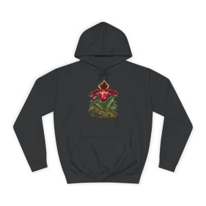 Lady Slipper Orchid Botanical Unisex Hoodie