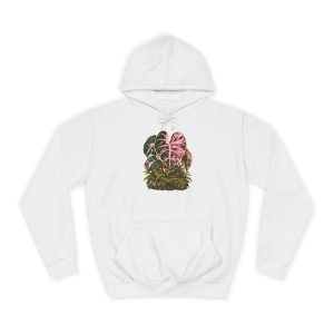 Pink Alocasia Botanical Unisex Hoodie