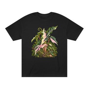 Alocasia Pink Vein Botanical Unisex T-Shirt