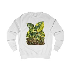 Alocasia Yucatan Variegated Botanical Art Unisex Sweatshirt